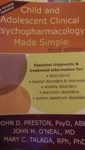 Book cover titled 'Psychopharmacology Made Simple, third edition'.