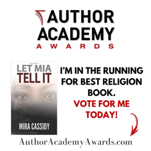 Advertisement for Mira Cassidy's book in Author Academy Awards.