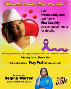 Awareness campaign promoting heart health with a woman and heart symbol.