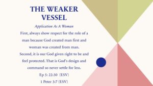 Inspirational message about respect and God's design for women and men.