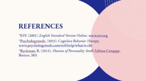 Slide showing references for academic sources.