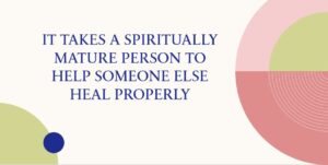 Inspirational quote about spiritual growth and helping others.