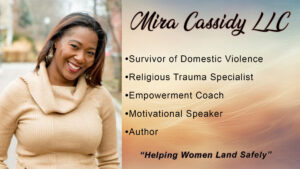 Portrait of Mira Cassia with a list of her roles and mission.